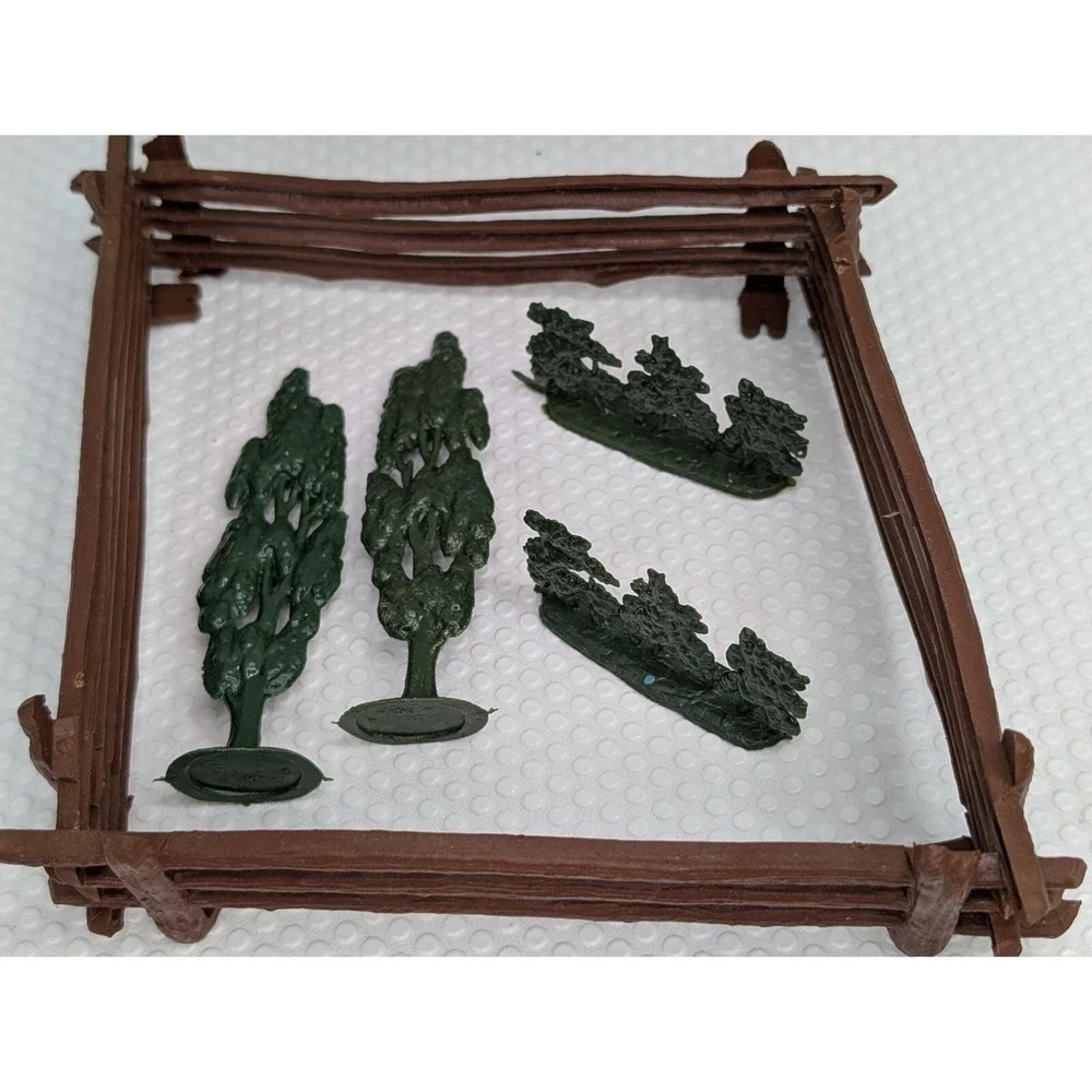 Plastic Hunting Scene Trees Fence Deer Foxhound Dog Hunter‎ Cake Toppers
